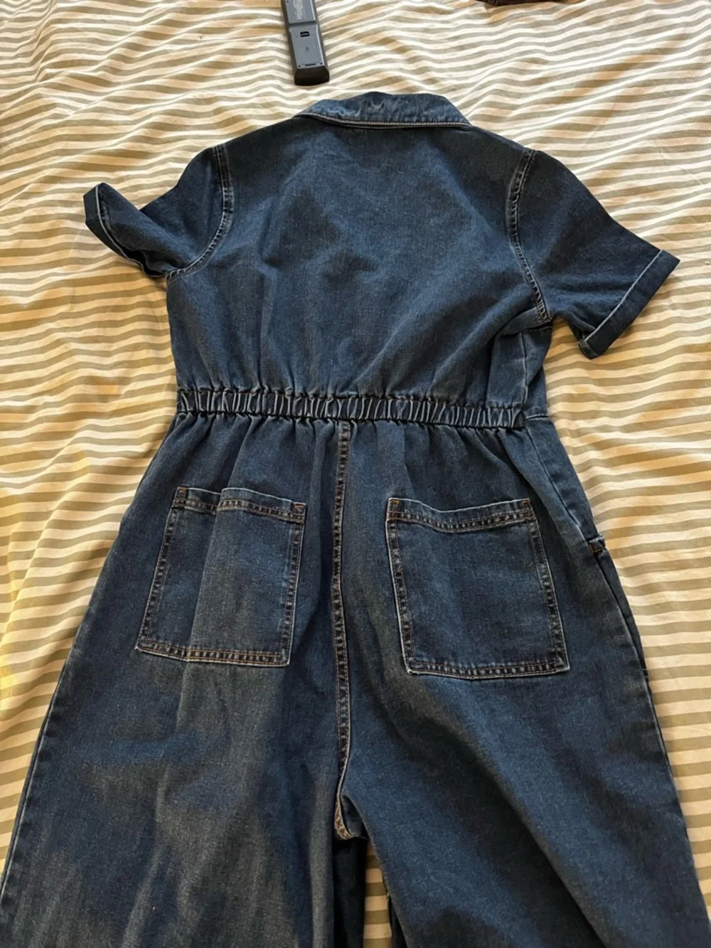 Lucy&Yak Denim Zip Front Jumpsuit - Blue - Picture 4 of 8